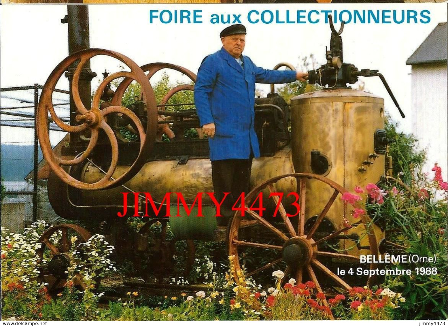 CPM - La Locomobile Et Son Chauffeur - BELLÊME (Orne) - FOIRE AUX COLLECTIONNEURS 4 Sept. 1988 - Edit. D'Art JACK - Tracteurs