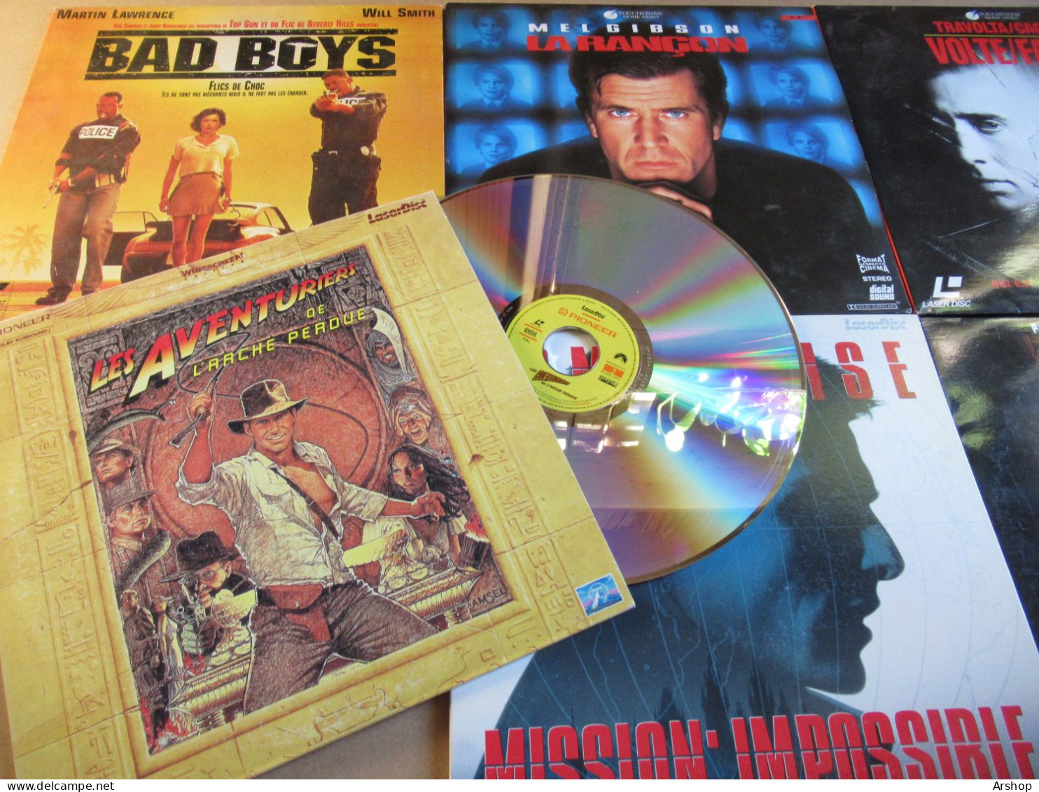 LOT De 6 LASERDISC Film Aventure / Action / THRILLER - INDIANA JONES / THE GAME / MISSION IMPOSSIBLE / VOLTE FACE & - Other Formats