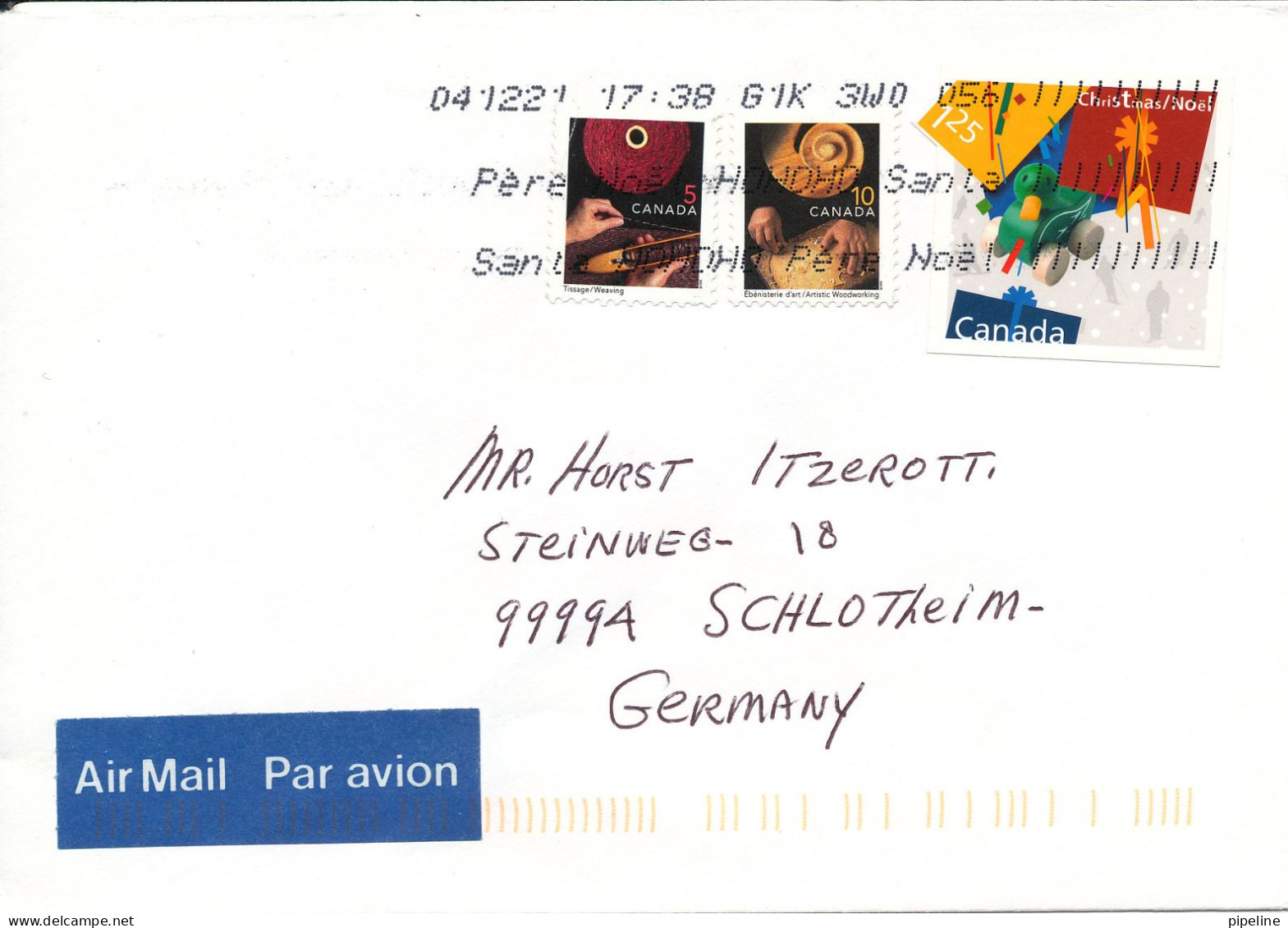 Canada Cover Sent Air Mail To Germany 21-12-2004 Topic Stamps - Lettres & Documents