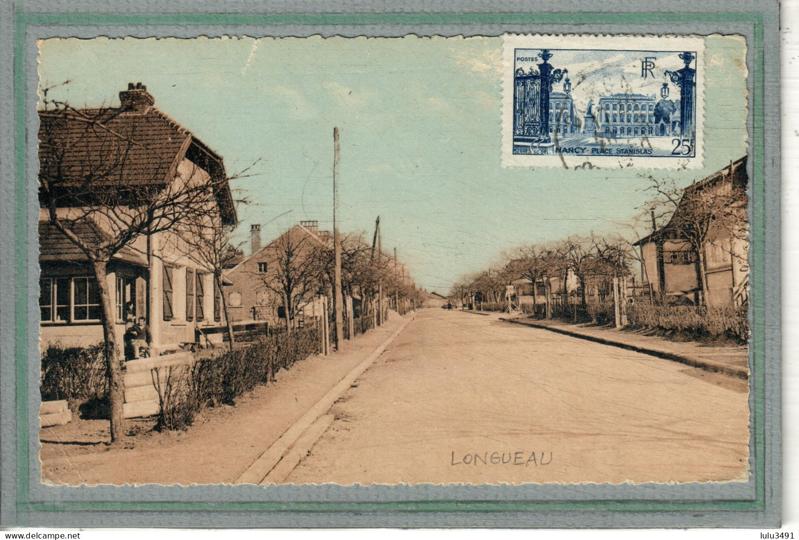 CPA - LONGUEAU (80) - Aspect De La Rue Jean-Jaurès Dans Les Années 40/ 50 - Carte Colorisée - Longueau