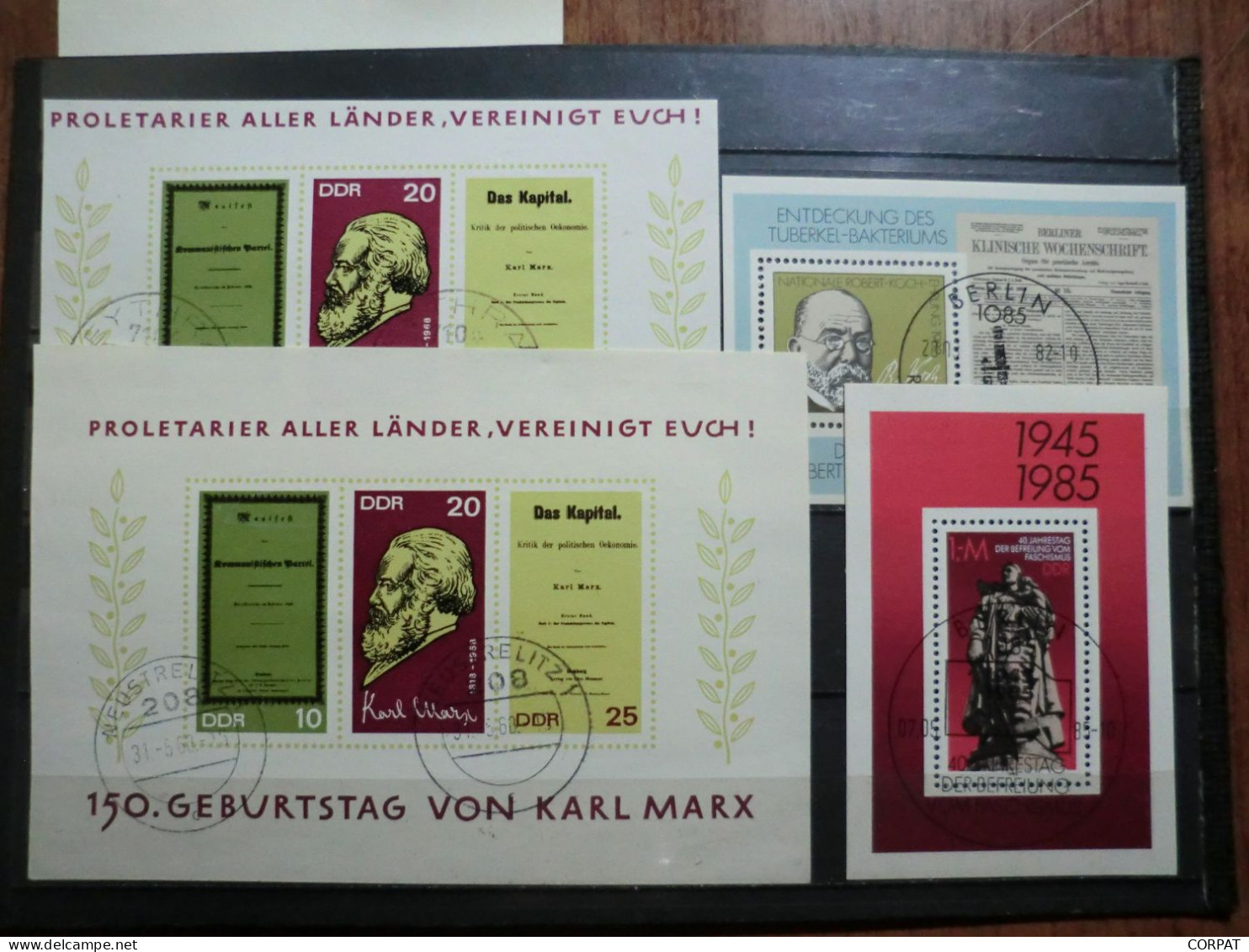 DDR.Lot of used souvenir sheets (8 photos)