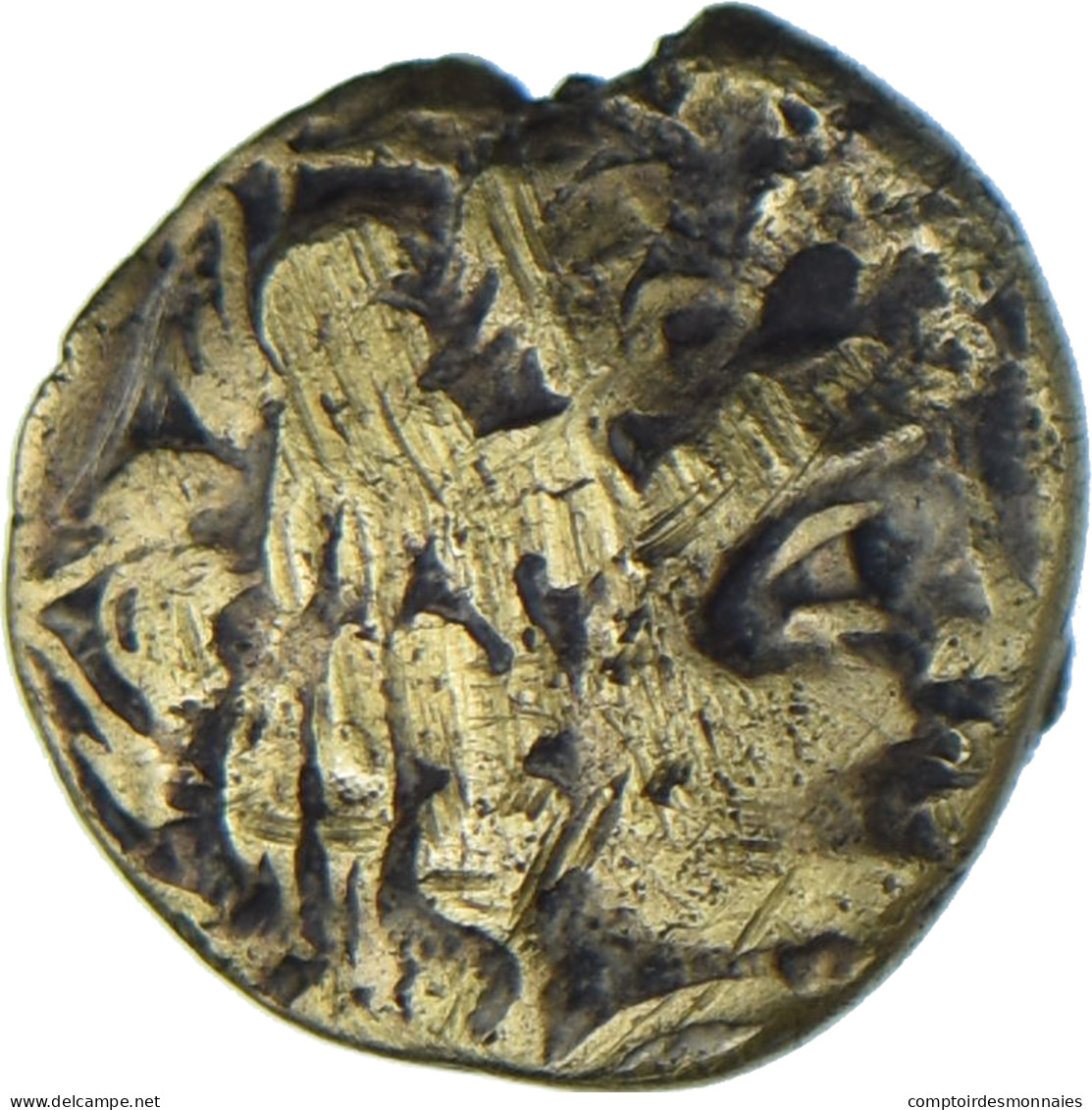 Aulerci Diablintes, 1/4 De Statère à La Situle, 1st Century BC, Electrum, TTB - Keltische Münzen