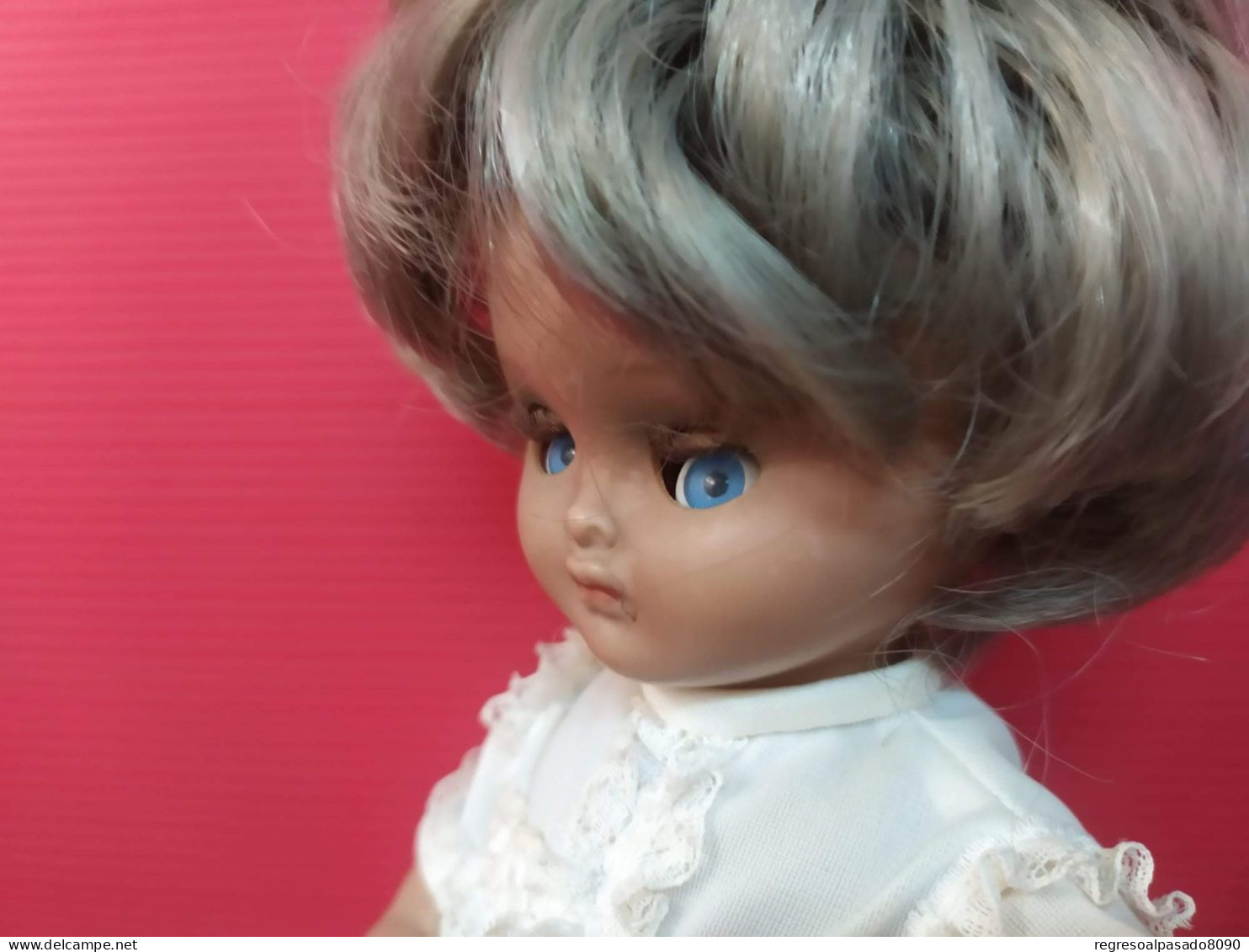 poupée antique antigua y preciosa muñeca doll poupée linda pirula celuloide años 60-70