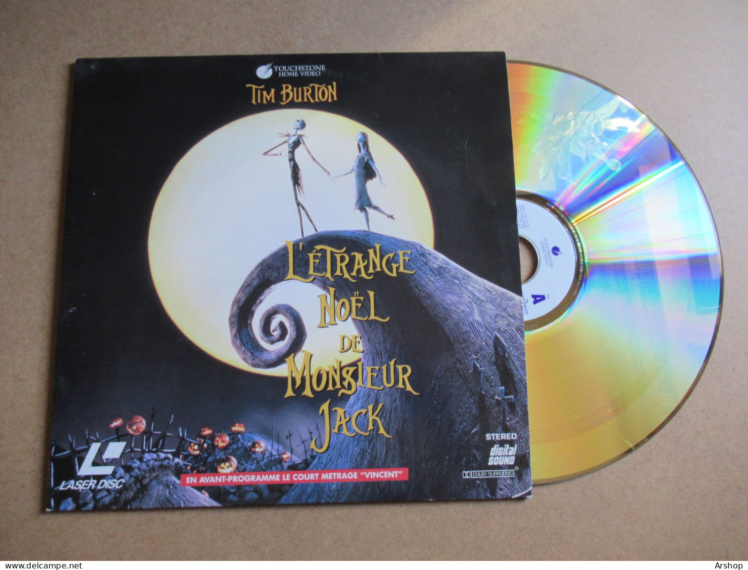 LASERDISC Du Film L'ETRANGE NOEL DE MONSIEUR JACK - TIM BURTON Inclu Le COURT METRAGE "VINCENT" - Altri