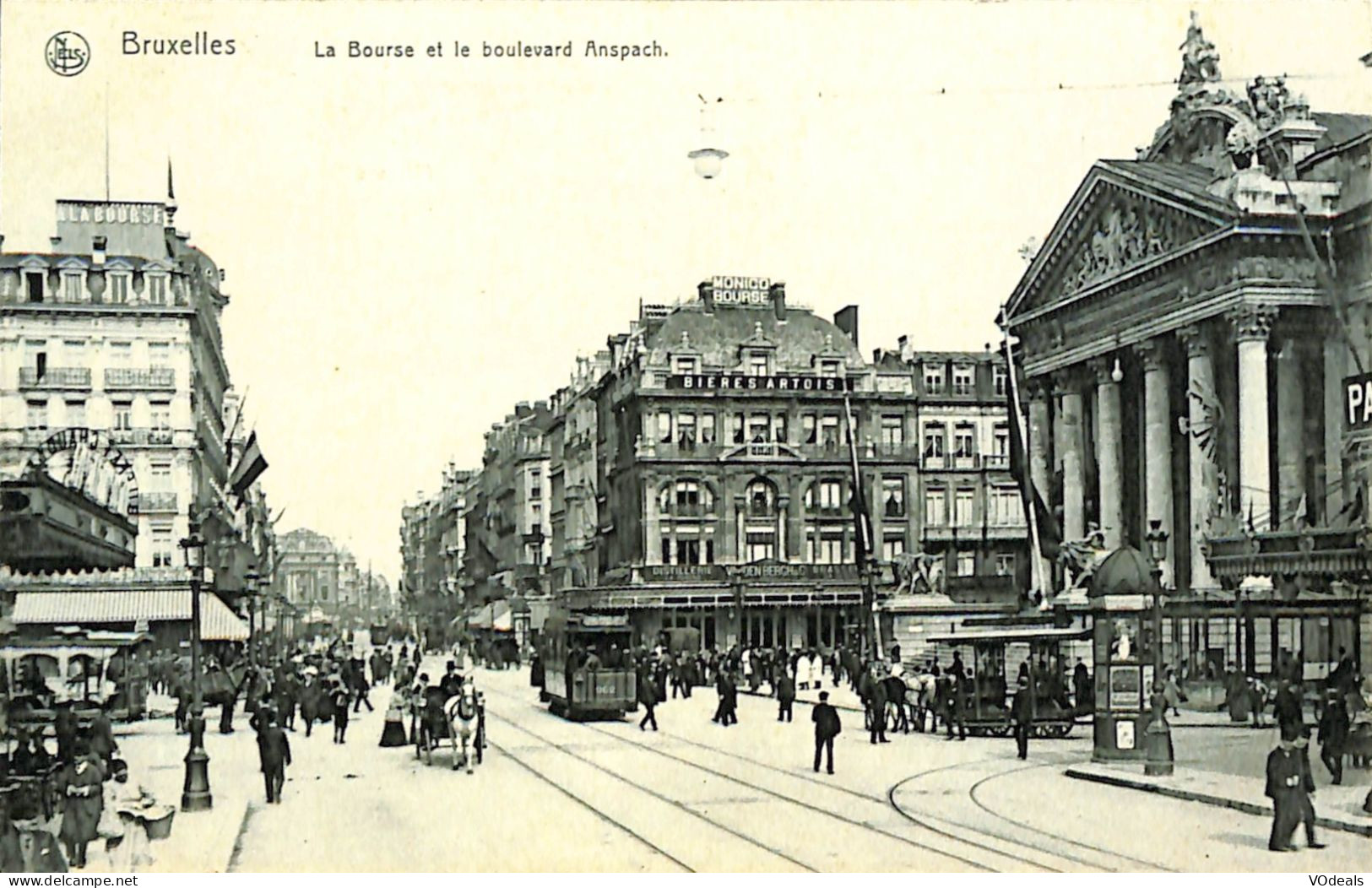 Belgique - Brussel -  Bruxelles - La Bourse Et Le Boulevard Anspach - Lanen, Boulevards