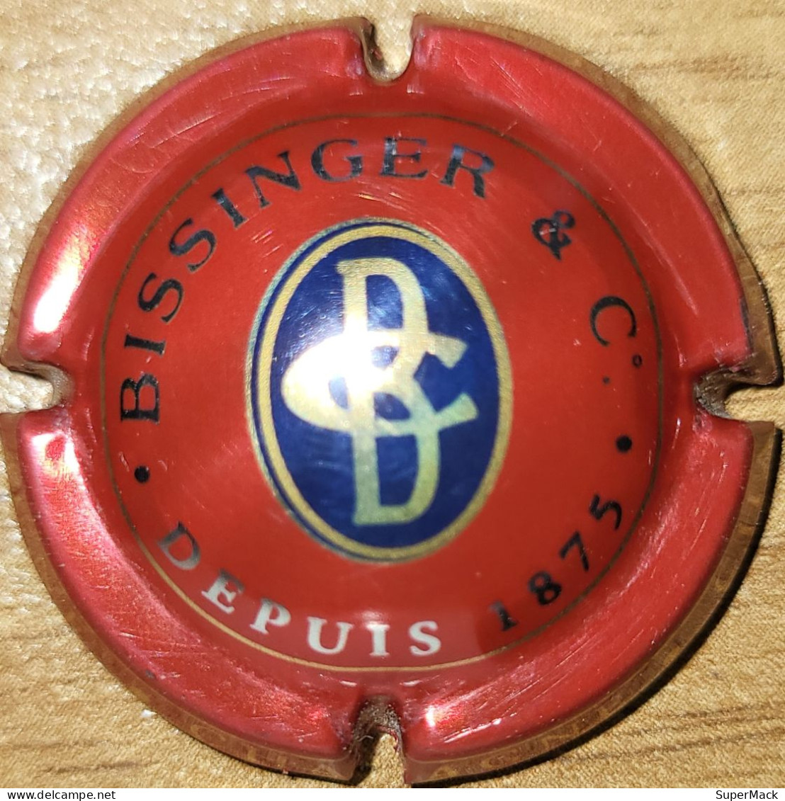 Capsule Champagne BISSINGER & Co Série 1 - 2 S, Point Après C°, Or Foncé, Rouge/argent Nr 03a - Bisinger