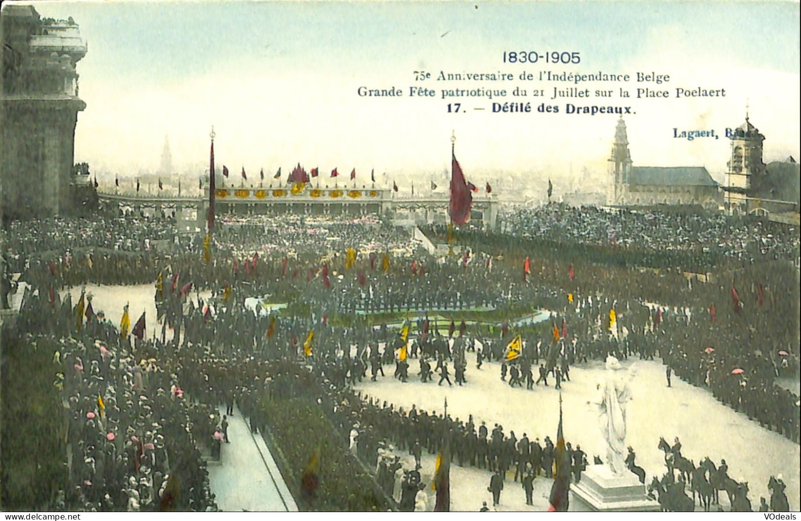 Belgique - Brussel - Bruxelles - 1805-1905 - 75e Anniversaire De L'Indépendance Belge - Défilé Des Drapeaux - Feste, Eventi