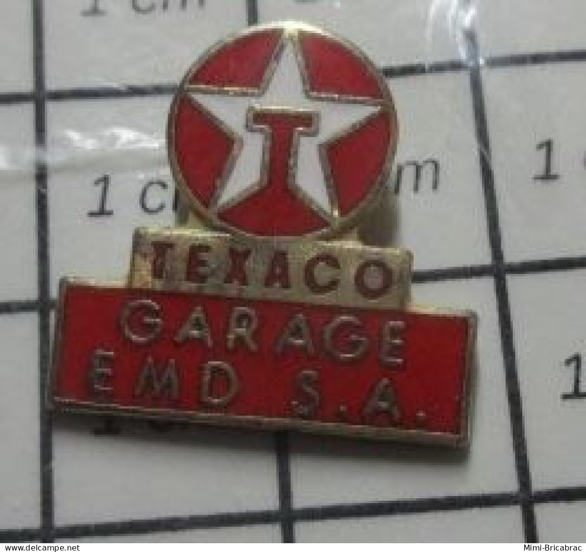 1517 Pin's Pins : BEAU ET RARE / CARBURANTS / GARAGE TEXACO EMD S.A. - Fuels