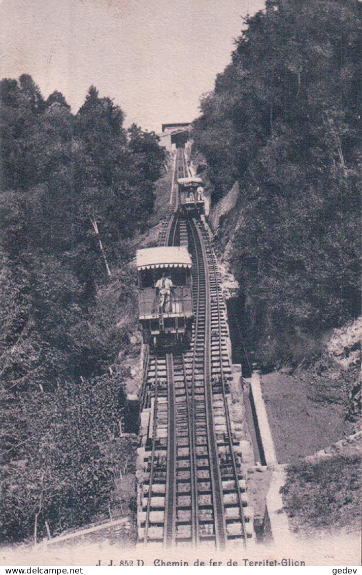 Chemin De Fer, Funiculaire Territet VD - Glion (852) Pli D'angle - Funicular Railway