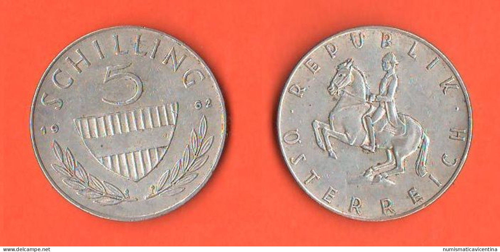 Österreich 5 Schilling 1962 Austria 5 Scellini Silber Coin - Autriche