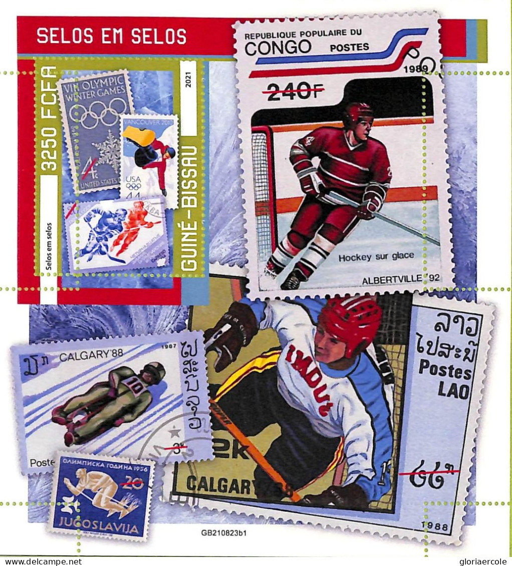 A7613 - GUINE BISSAU - ERROR MISPERF Stamp Sheet - 2021 - Olympic Winter Game - Inverno1988: Calgary