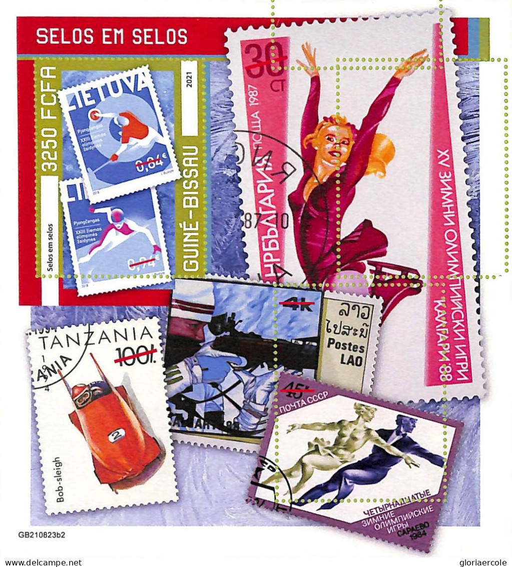 A7612 - GUINE BISSAU - ERROR MISPERF Stamp Sheet - 2021 - XV Olympic Winter Game - Winter 1988: Calgary