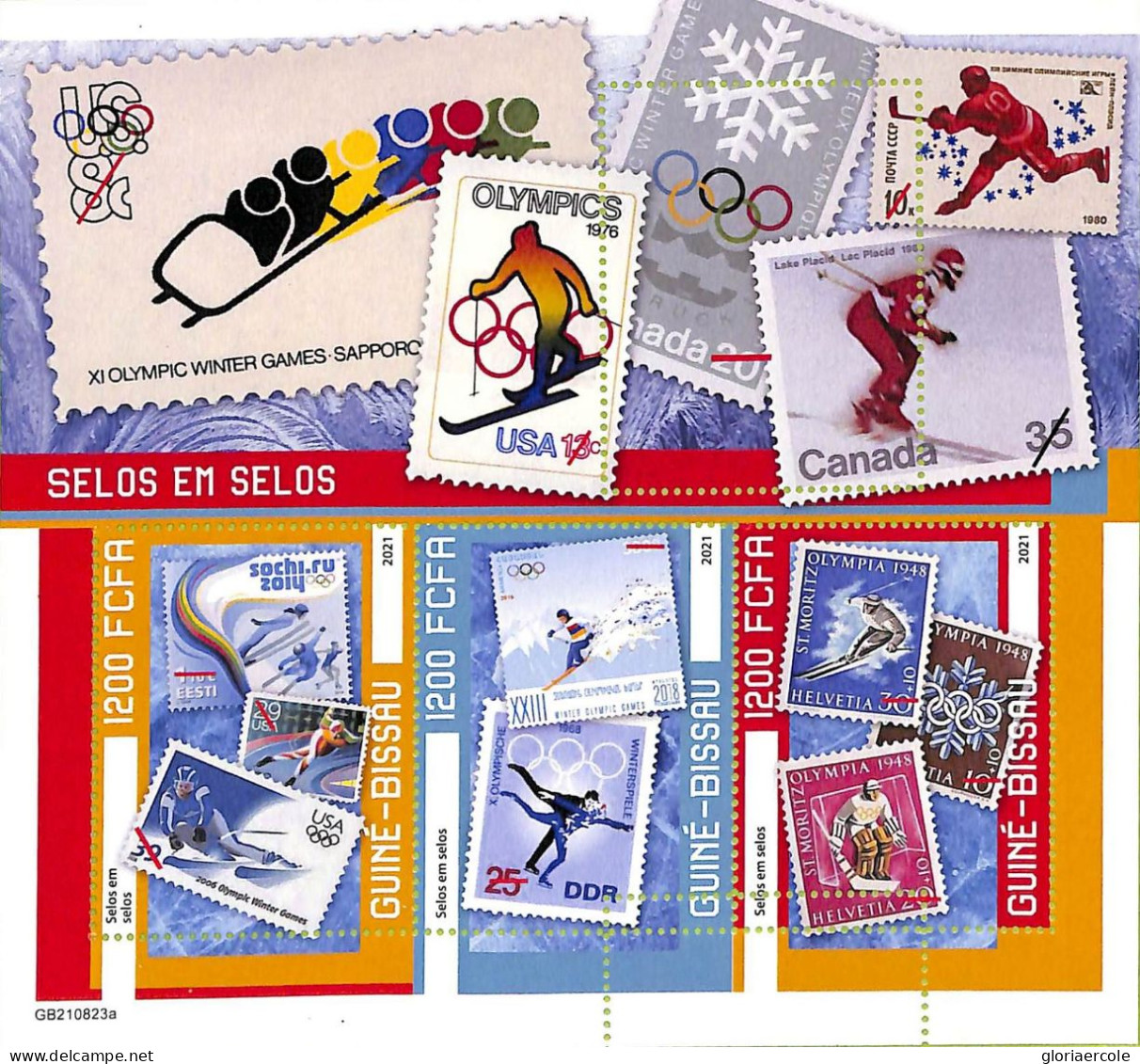 A7611 - GUINE BISSAU - ERROR MISPERF Stamp Sheet - 2021 - XI Olympic Winter Game - Inverno1988: Calgary