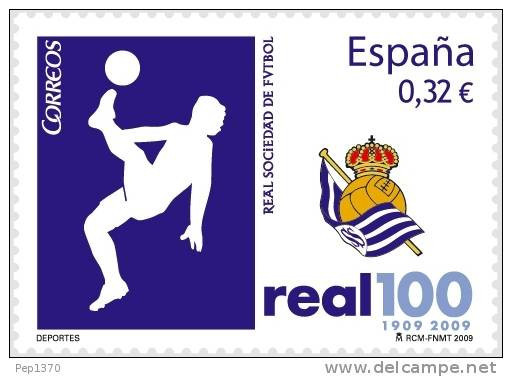 ESPAÑA 2009 - DEPORTES. CENTENARIO REAL SOCIEDAD DE FUTBOL - EDIFIL Nº 4504 - Yvert 4144 - Equipos Famosos