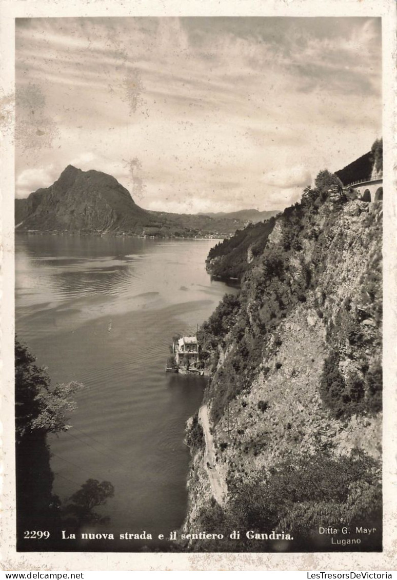 SUISSE - Gandria -  La Nuova Strada E Il Sentiero Di Gandria - Carte Postale Ancienne - Gandria 