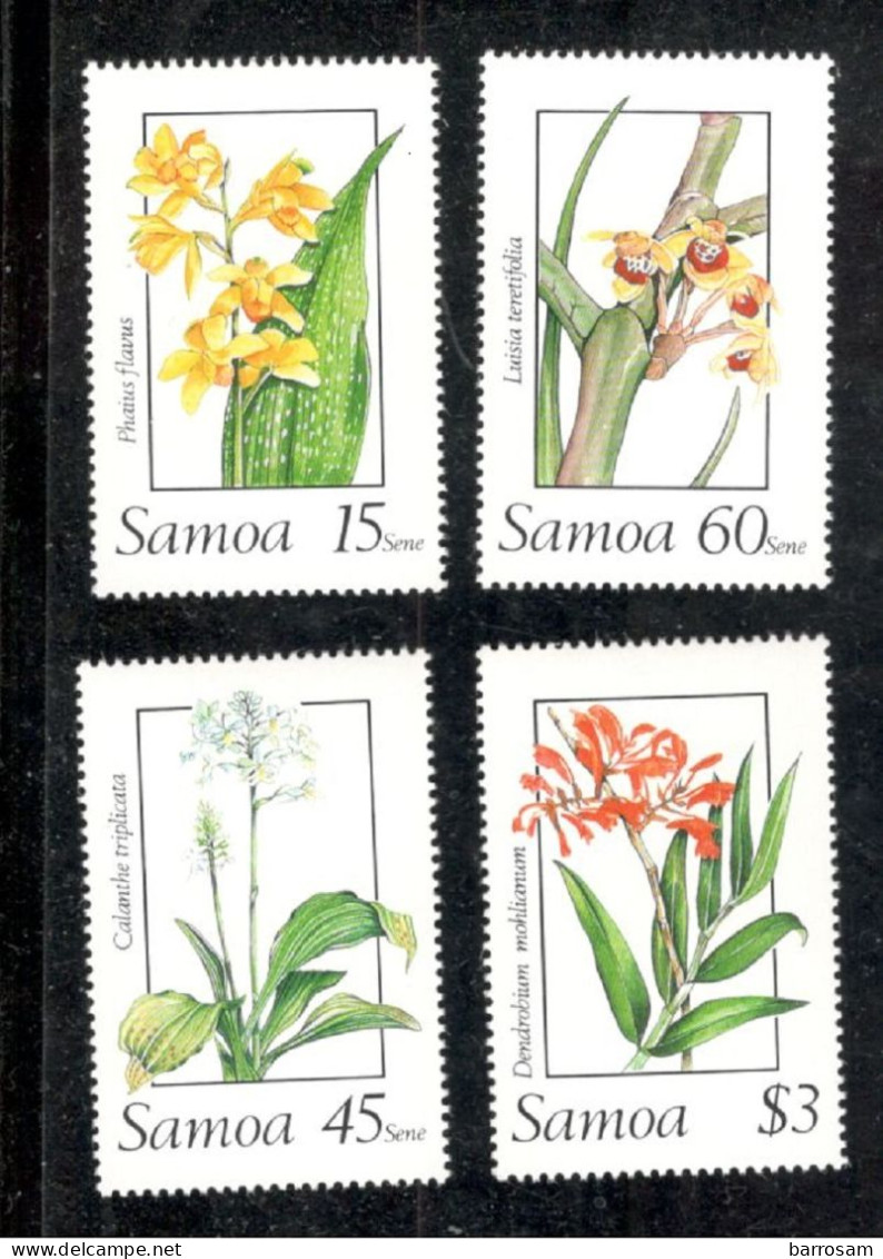 SAMOA.....1989:Michel 669-72mnh** FLOWERS - Samoa