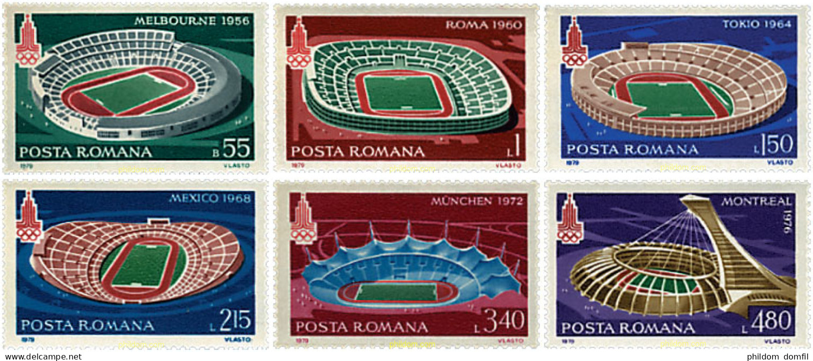 723343 HINGED RUMANIA 1979 22 JUEGOS OLIMPICOS VERANO MOSCU 1980 - Otros & Sin Clasificación