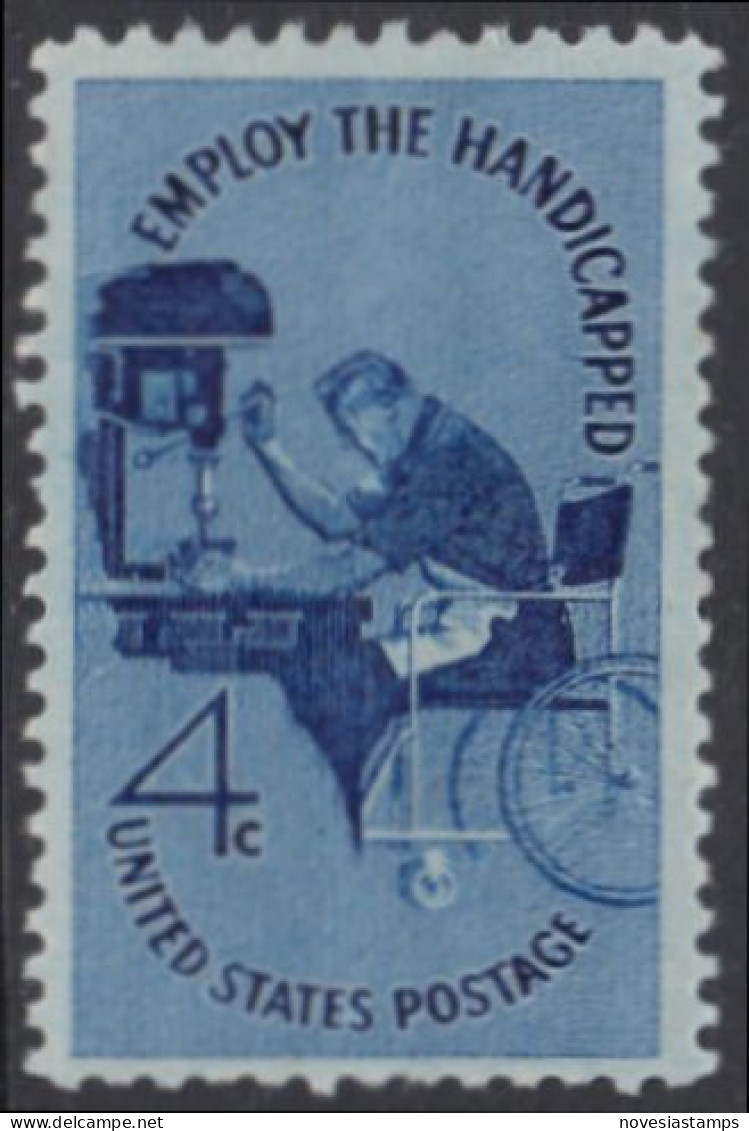 !a! USA Sc# 1155 MNH SINGLE (Gum Sl. Damaged / A2) - Handicapped - Neufs