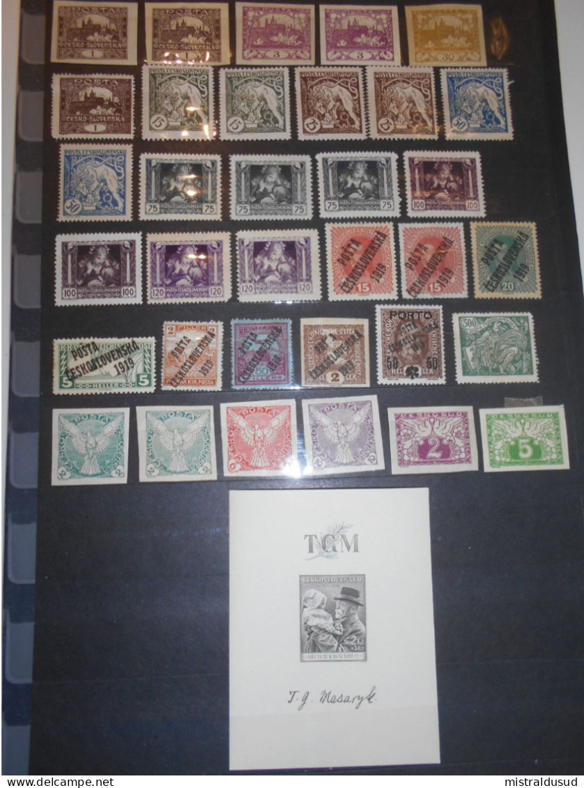 Tchecoslovaquie , 34 Timbres Et 1 Bloc Neufs - Collections, Lots & Series