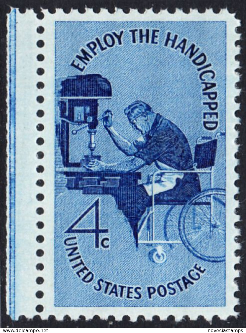 !a! USA Sc# 1155 MNH SINGLE W/ Left Margin - Handicapped - Ungebraucht