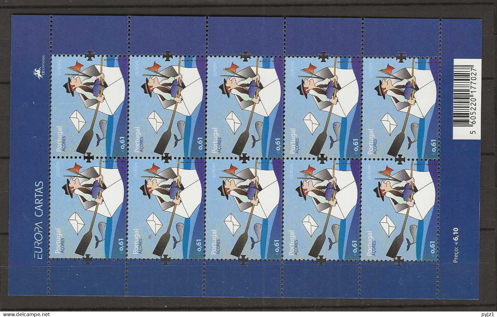 2008 MNH Cept Azoren Sheet - 2008