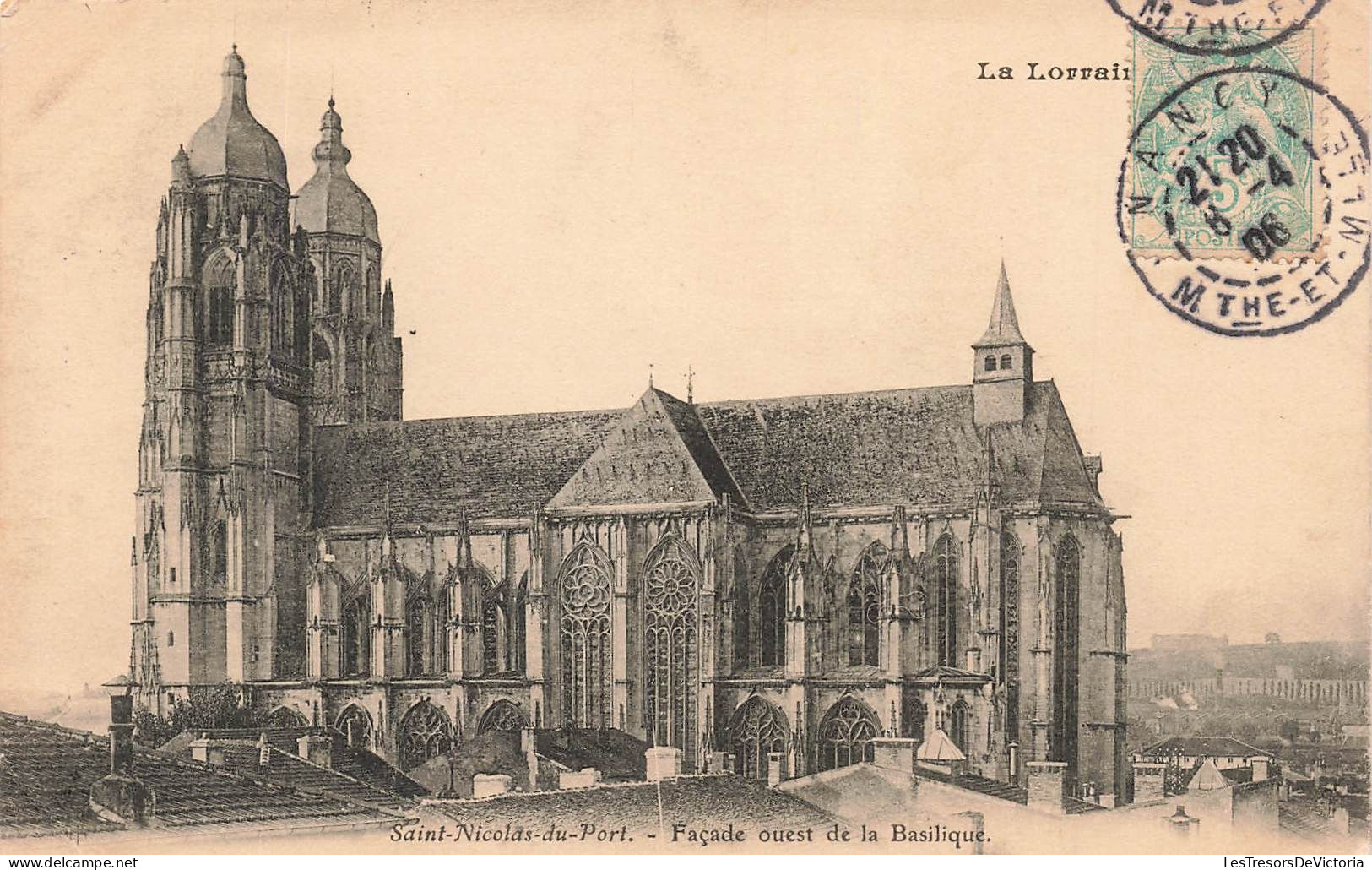 FRANCE - La Lorraine - Saint Nicolas Du Port - Vue Générale De La Façade Ouest De La Basilique  - Carte Postale Ancienne - Saint Nicolas De Port