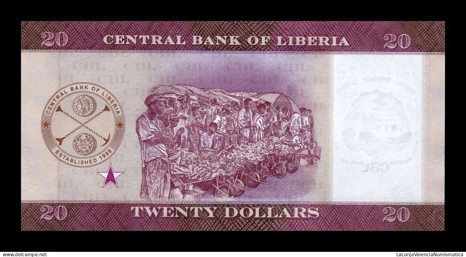 Liberia 20 Dollars 2022 Pick 39 Sc Unc - Liberia