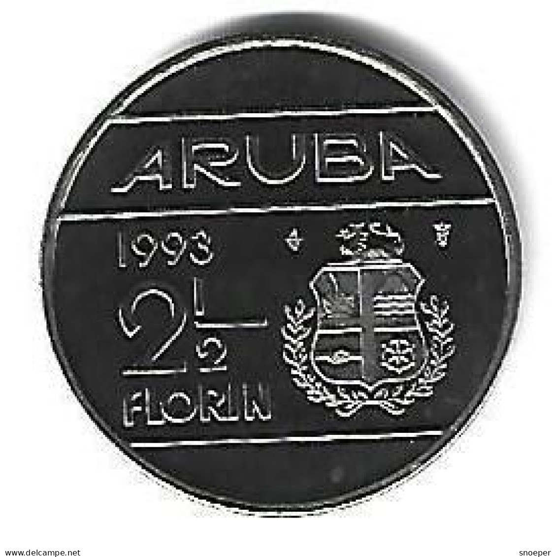 *Aruba  2,5 Florin    1993  Km 6   Bu - Aruba