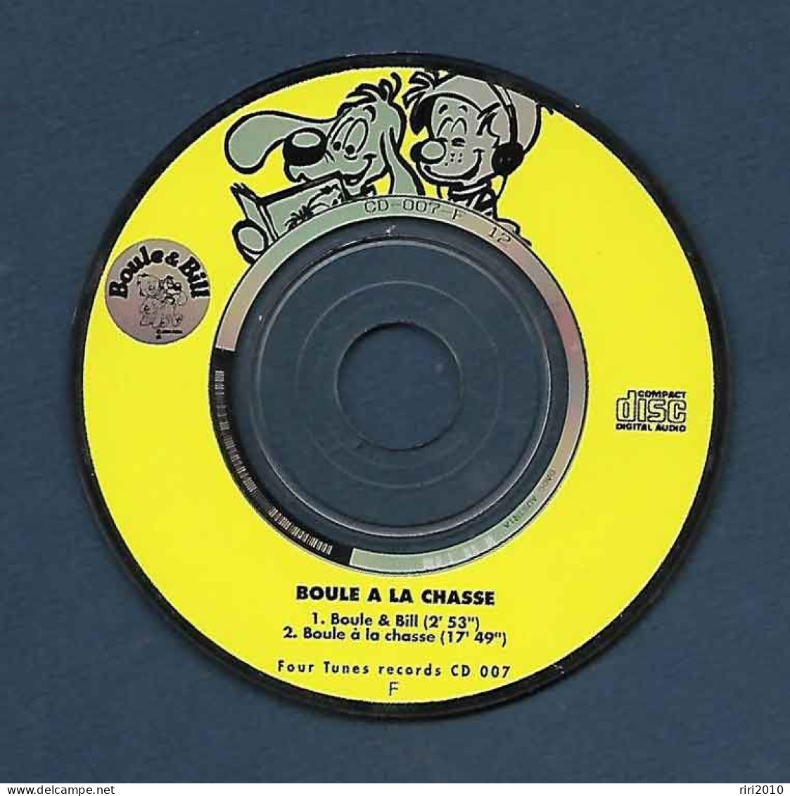 Mini CD Boule & Bill - Boule à La Chasse - Publicité ZIZ - Disques & CD