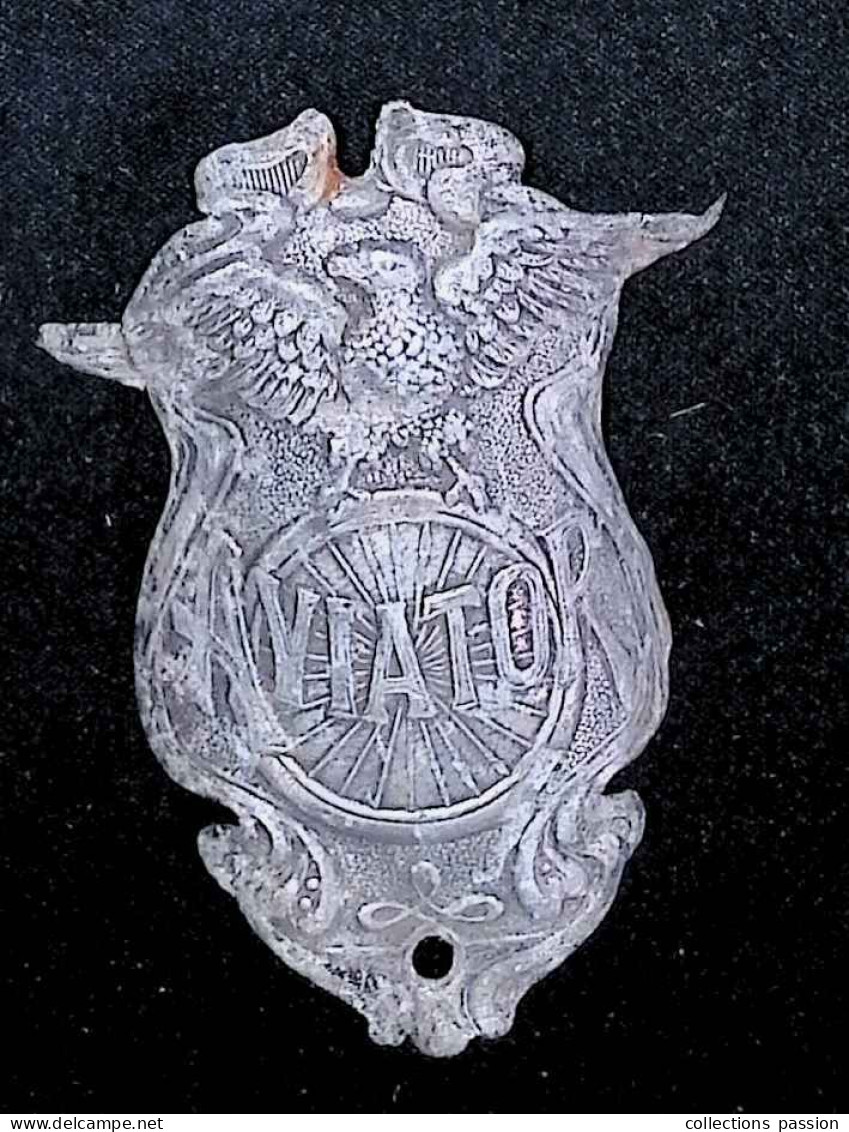 Plaque,  Militaria, Aviation, AVIATOR, 2 Scans,  Frais Fr. 1.95 E - Aviación