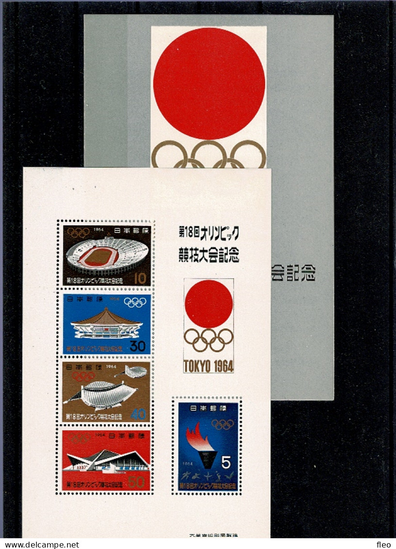 1964 JAPAN TOKYO 1964-XVIII OLYMPIAD COMMEMORATIVE STAMPS SOUVENIR SHEET** - Blokken & Velletjes