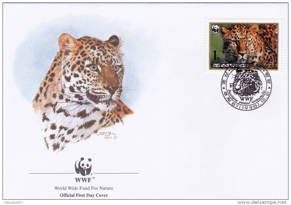WWF - 245,24 - FDC - € 1,42 - 21-10-1998 - 1 - Amur Leopard - North Korea - FDC