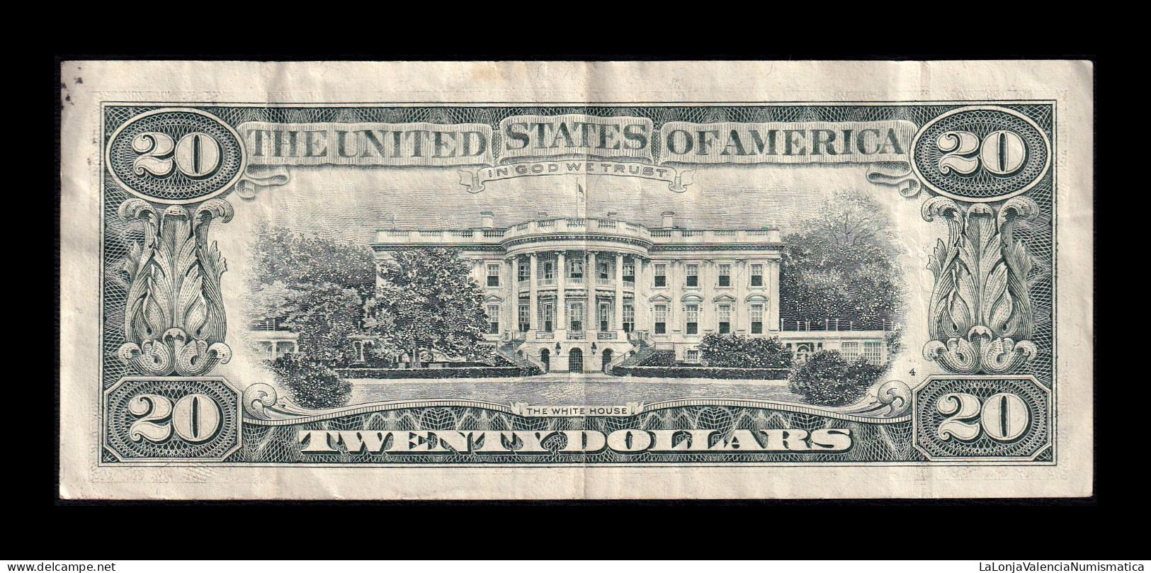 Estados Unidos United States 20 Dollars 1990 Pick 487 L - San Francisco CA Mbc/+ Vf/+ - Billets De La Federal Reserve (1928-...)