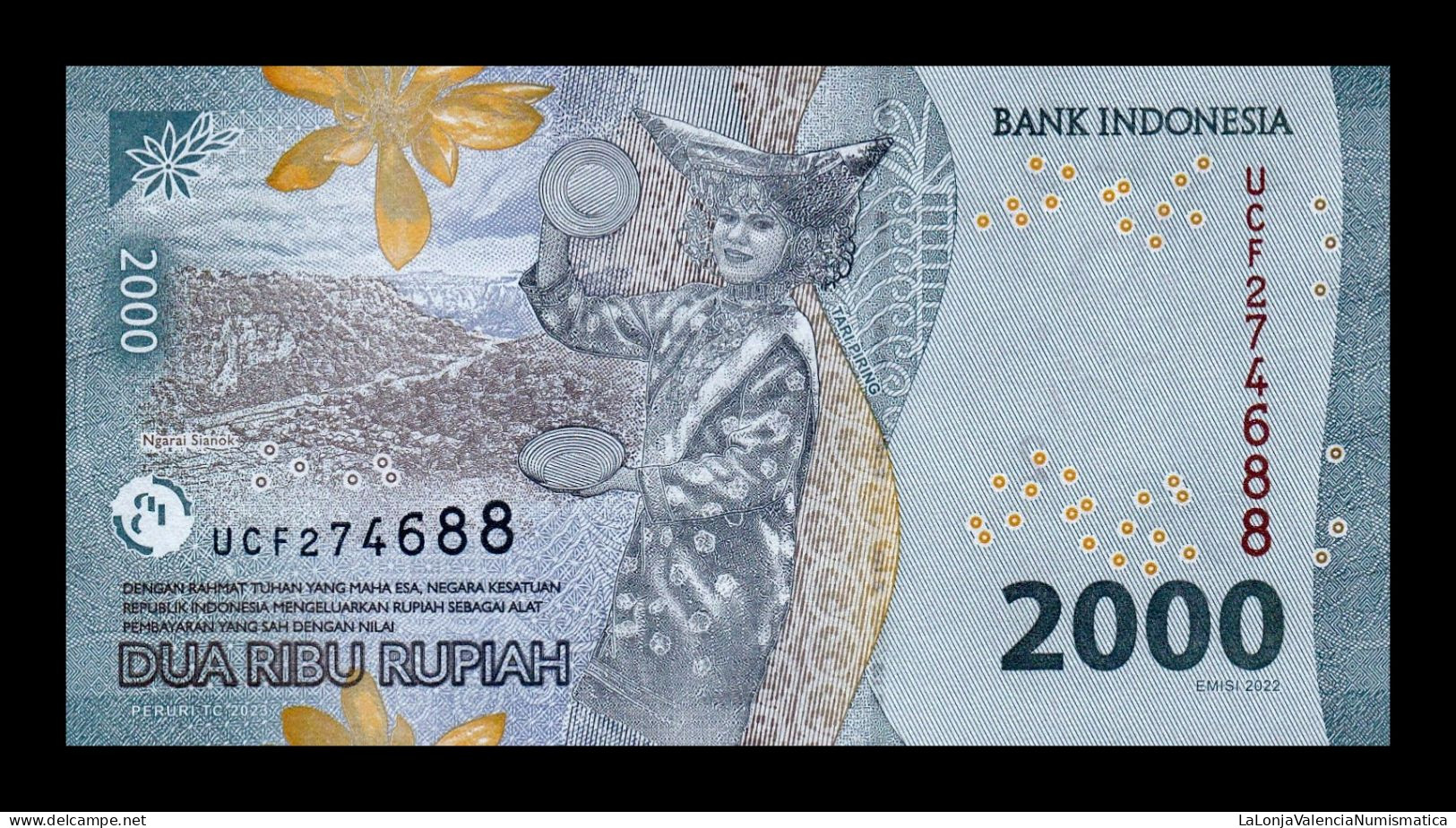 Indonesia 2000 Rupiah 2022 (2023) Pick 163b Sc Unc - Indonésie