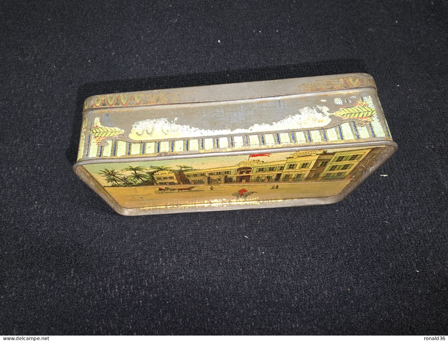 BOITE Fer Lithographiée Publicitaire CIRARETTES Egyptiennes Ismail Pacha DIMITRINO &Co LE CAIRE Egypte Manufacture Tabac - Empty Cigarettes Boxes