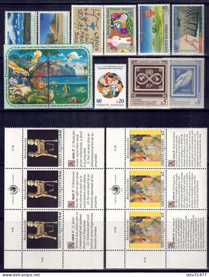 UNO Wien 1991 - Jahrgang Mit Nr. 110 - 124, Postfrisch ** / MNH - Unused Stamps