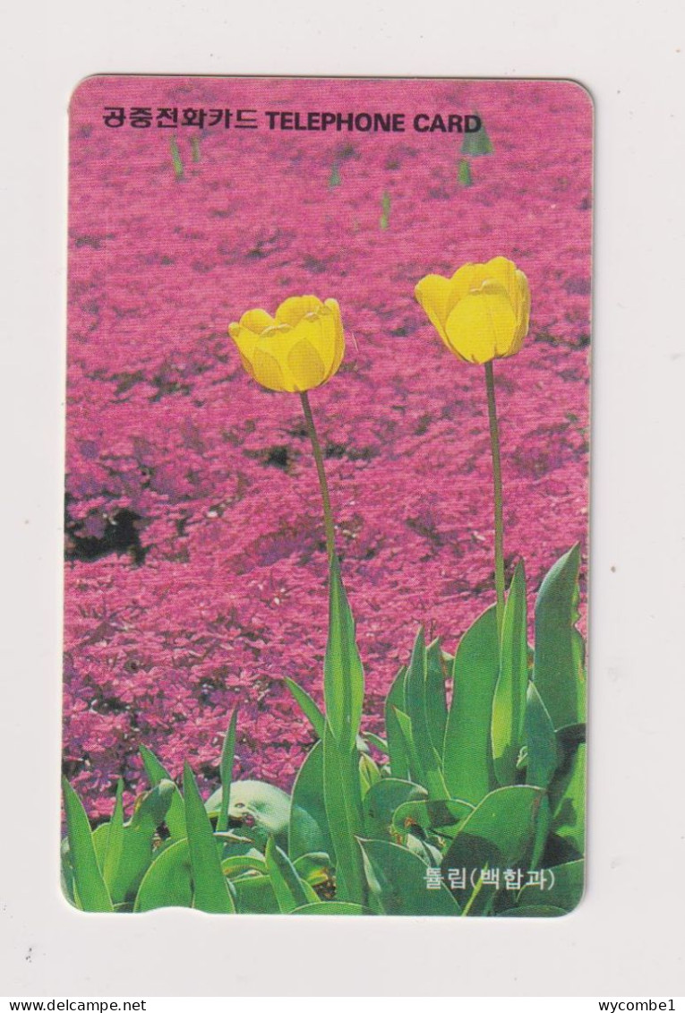 SOUTH KOREA - Flowers Magnetic Phonecard - Corée Du Sud