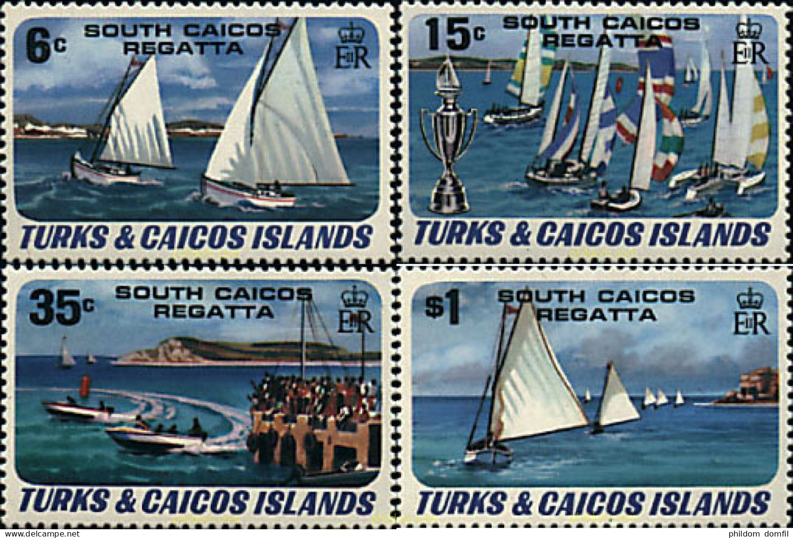 723353 HINGED TURKS Y CAICOS 1980 REGATAS DE VELEROS - Turks & Caicos (I. Turques Et Caïques)