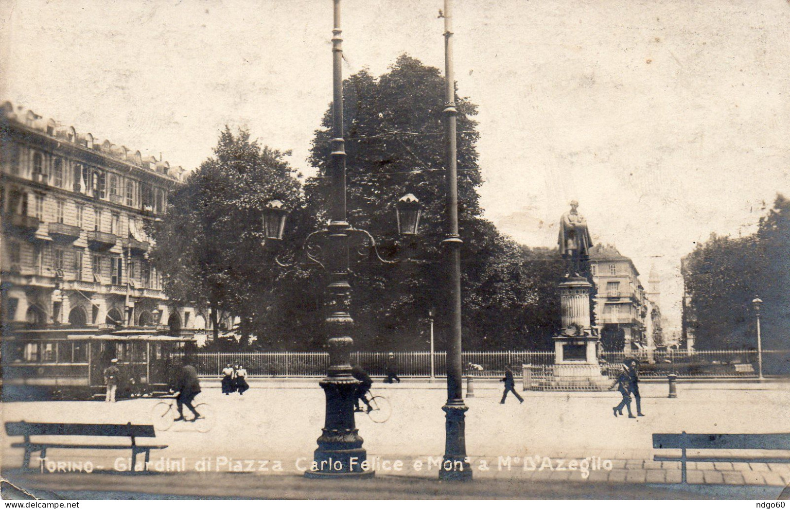 Torino - Giardini Di Piazza Carlo Felice E Monumento A Mon. D' Azeglio - Lugares Y Plazas