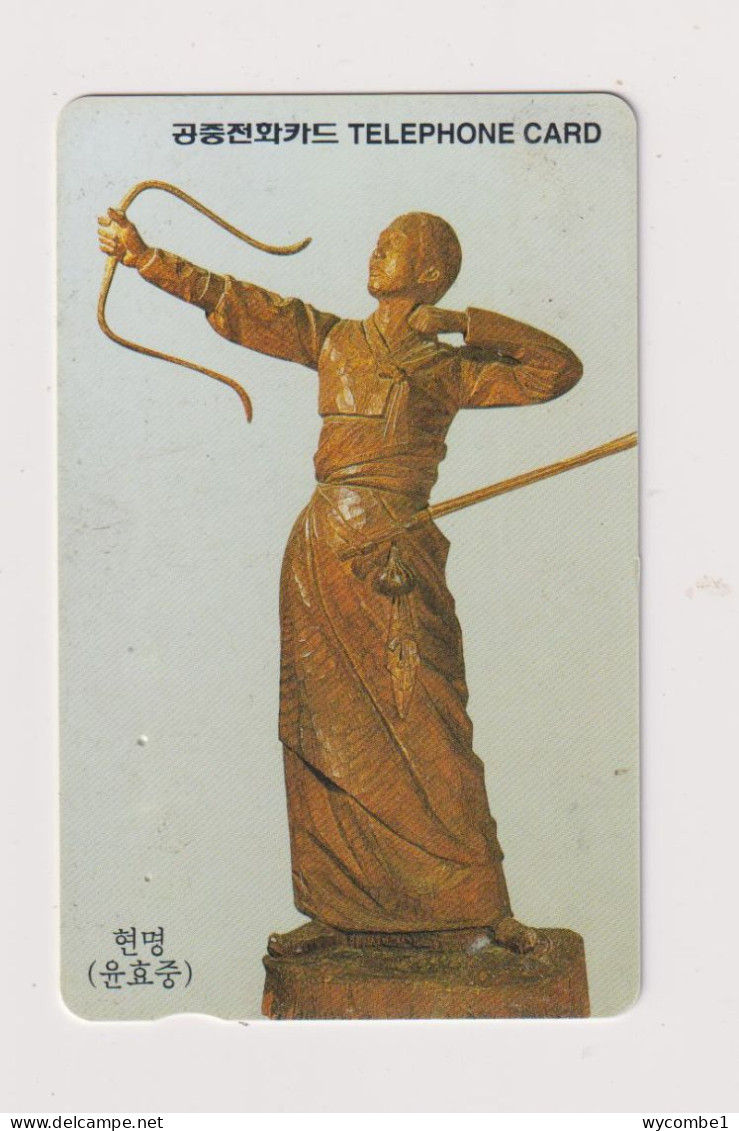 SOUTH KOREA - Archer Statue Magnetic Phonecard - Corea Del Sud