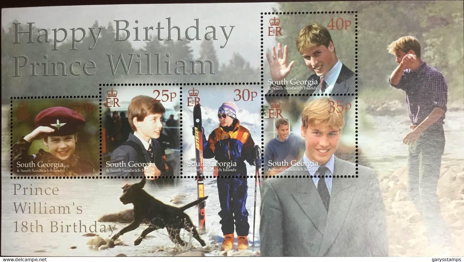 South Georgia 2000 Prince William 18th Birthday Sheetlet MNH - Südgeorgien