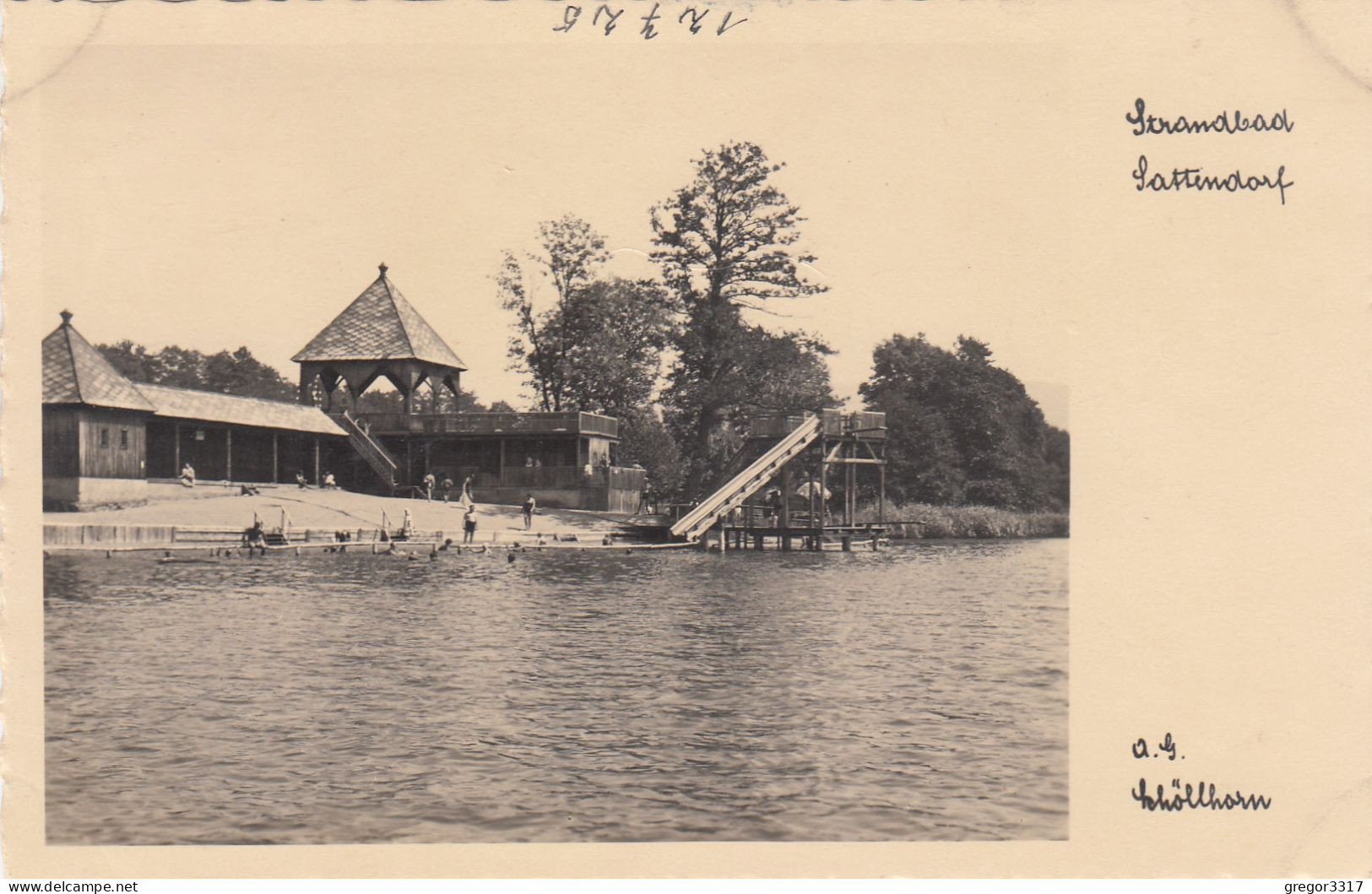 E4413) Strandbad SATTENDORF - Ossiachersee - Tolle Alte FOTO AK - Schöllhron - Ossiachersee-Orte