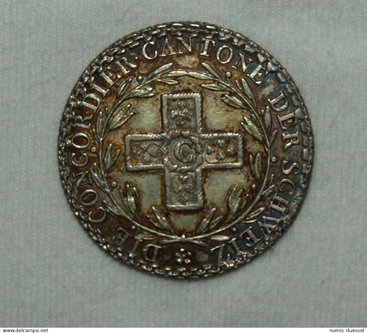 Silber/Silver Switzerland/Schweiz/Suisse Aargau, 1826, 5 Batzen VZ/XF