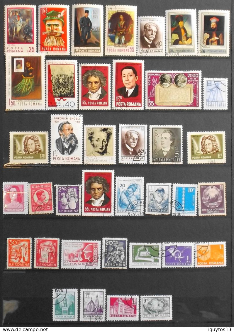 Lot De 38 Timbres - ROUMANIE POSTA ROMANA - 1971-80 Et Autres - Oblitérés - Gebruikt