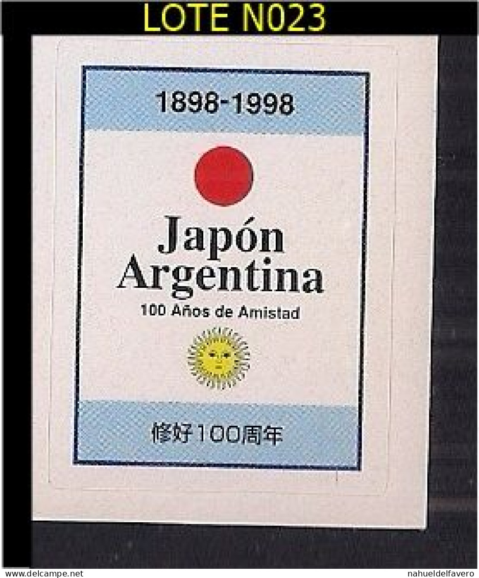 Argentina 1998 Viñeta Conmmeorativa 100 Años De Relaciones Con Japon - Ungebraucht