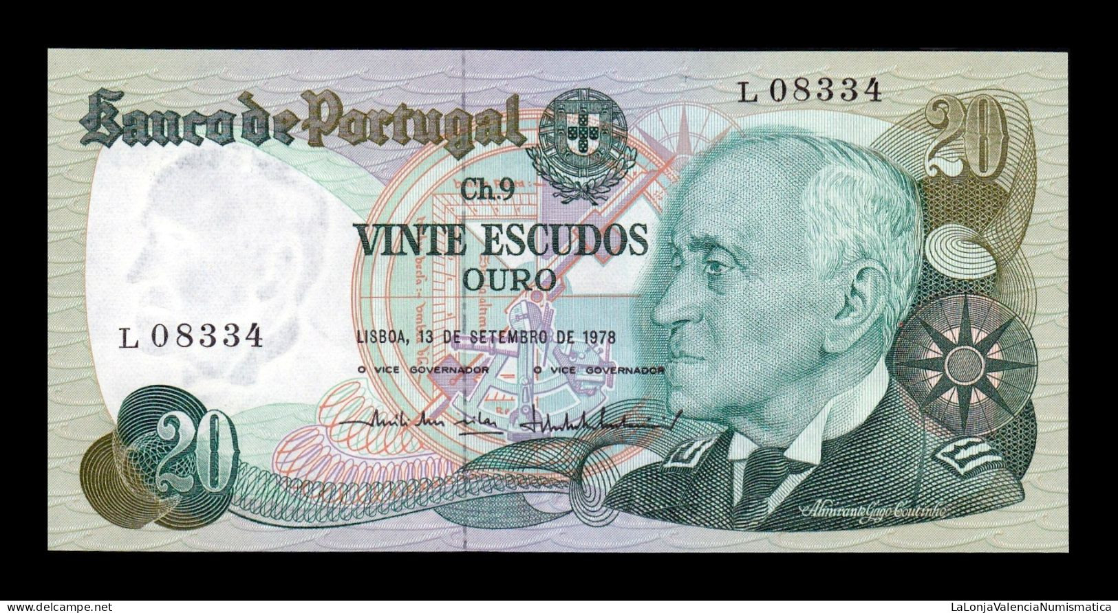 Portugal 20 Escudos 1978 Pick 176a(1) Sc Unc - Portugal