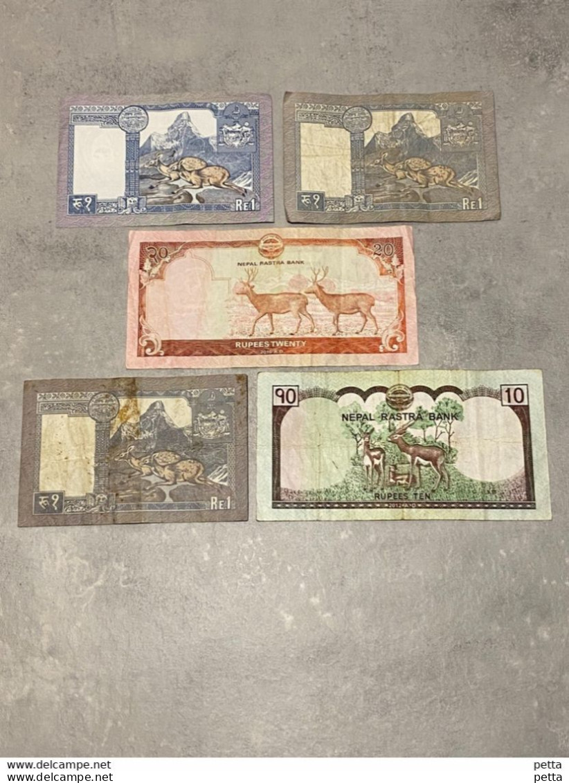 Lot De 5 Billets Du Népal Différents / Vendu En L’état - Nepal