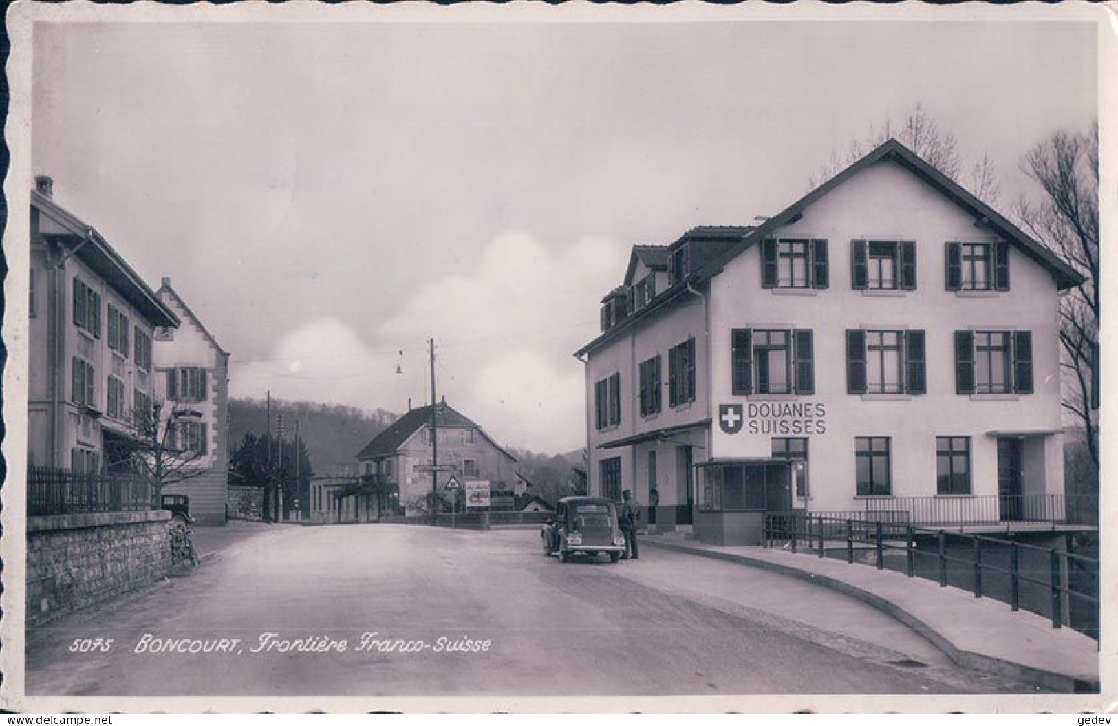 Boncourt JU, Douane Franco Suisse, Automobile Devant La Douane (5075) - Boncourt