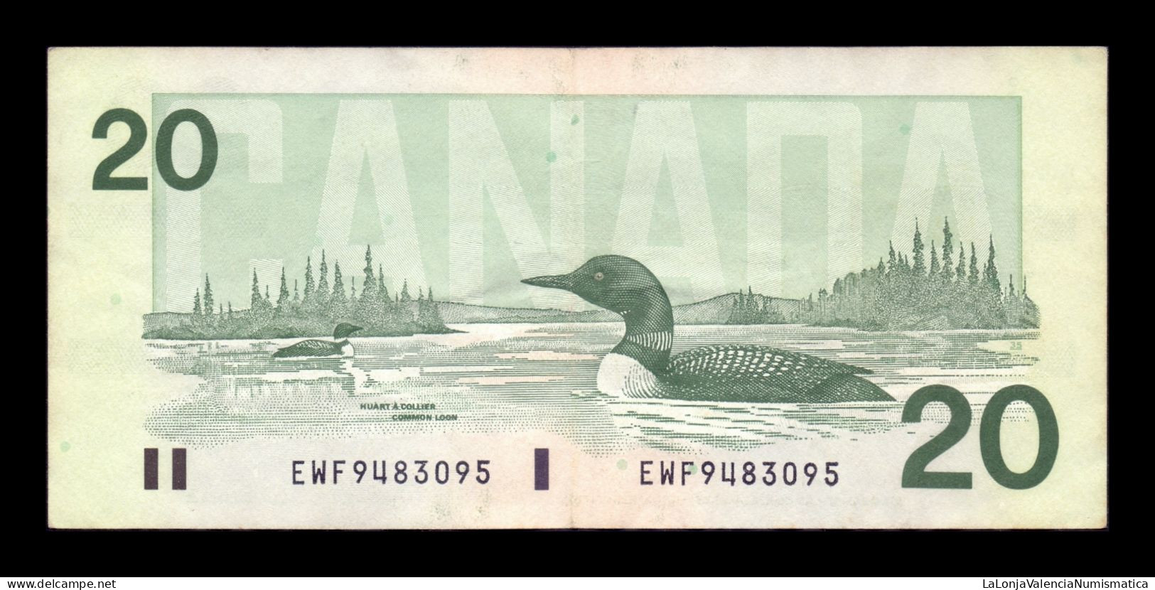 Canadá 20 Dollars Elizabeth II 1991 Pick 97d Mbc Vf - Canada