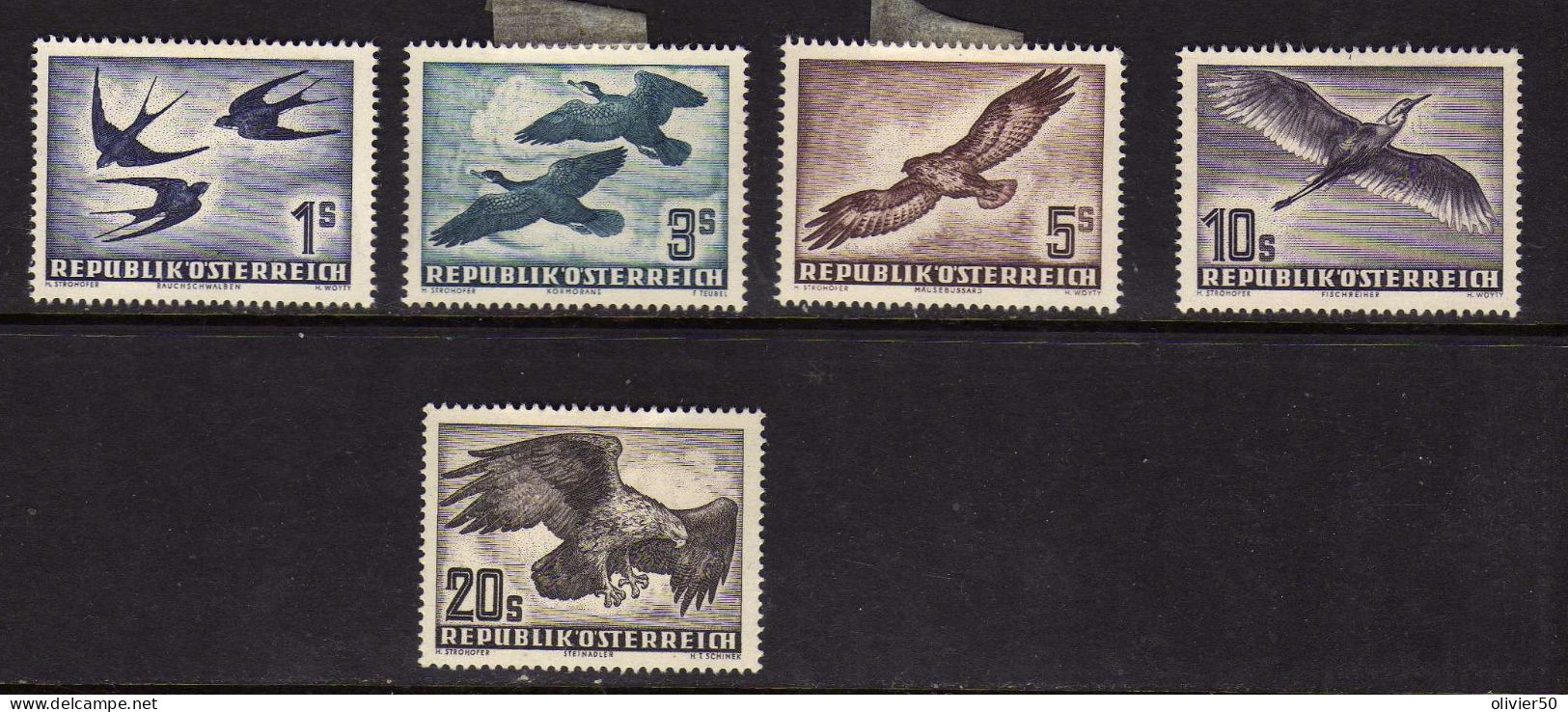 Autriche - (1950-53) -  P A - Faune - Oiseaux - Neufs* - MLH - Ungebraucht